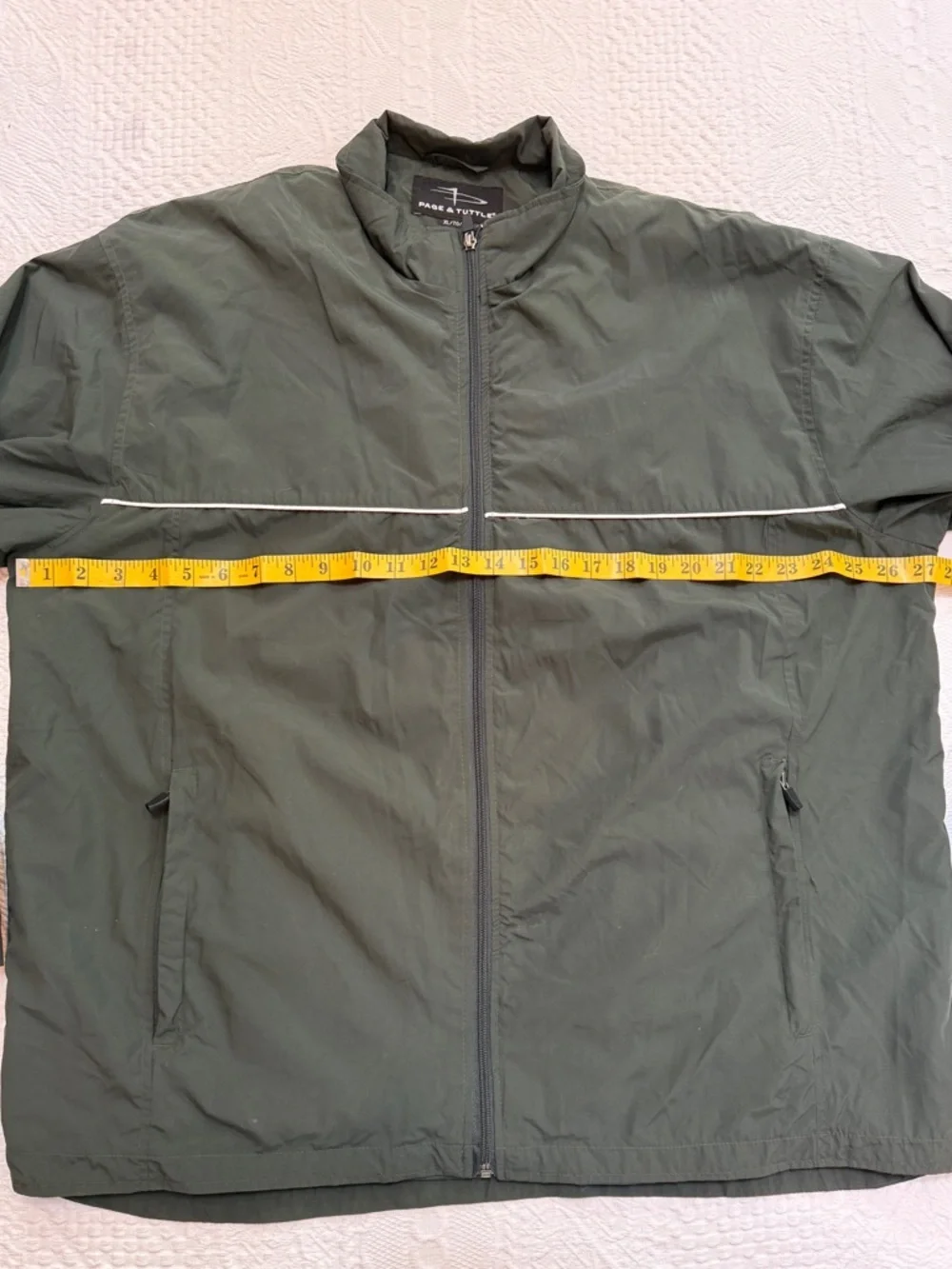 Page and Tuttle Green Windbreaker Golf Jacket Men’s XL